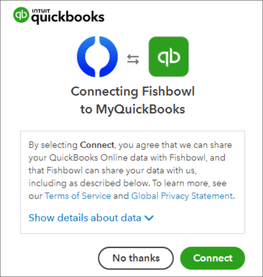 Fishbowl Advanced - QuickBooks Online