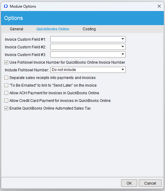 Fishbowl Advanced - QuickBooks Online